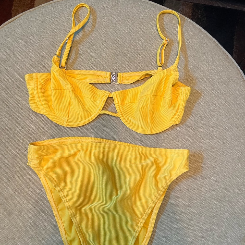 South each Yellow High Waisted Bikini